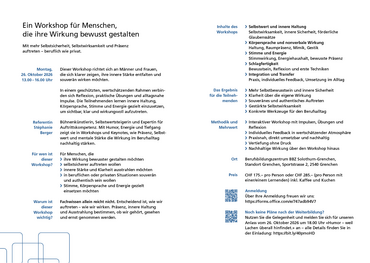 Prospekt Seite 2: Informationen zum Anlass.